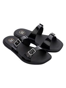 Zaxy Klapki "Reconhecer Ener" w kolorze czarnym rozmiar: 37. Czarne klapki Zaxy, bez wzorów, z otwartym noskiem, bez obcasa. Za 65,38 zł.