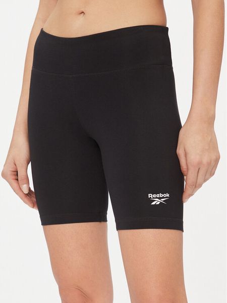 Reebok Szorty sportowe IM4076 Czarny. Czarne spodenki sportowe Reebok, s, bez wzorów, z bawełny, na fitness i siłownię. Za 69,99 zł.