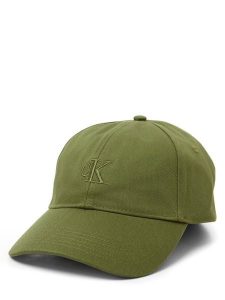 Calvin Klein Czapka Kobiety Bawełna zielony, ONE SIZE. Zielone czapki Calvin Klein, bez wzorów, z bawełny, eleganckie. Za 129,95 zł.