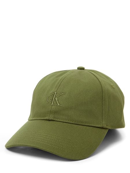 Calvin Klein Czapka Kobiety Bawełna zielony, ONE SIZE. Zielone czapki Calvin Klein, bez wzorów, z bawełny, eleganckie. Za 129,95 zł.