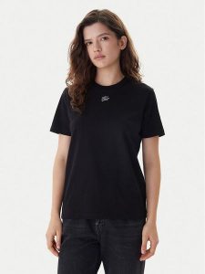 KARL LAGERFELD T-Shirt B1W17091 Czarny Regular Fit. Czarne t-shirty KARL LAGERFELD, m, bez wzorów, z bawełny, bez kołnierzyka, bez ramiączek. Za 272,99 zł.