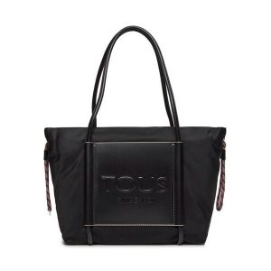 Torebka TOUS. Czarne shopper bag Tous, bez wzorów, bez dodatków. Za 799,99 zł.