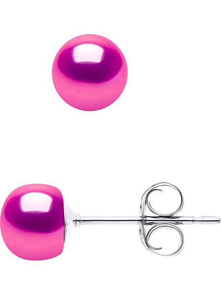 Pearline Kolczyki-wkrętki z perłami w kolorze różowym rozmiar: onesize. Różowe kolczyki Pearline, z perłą, srebrne. Za 195,06 zł.
