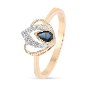 Piękny Pierścionek - , Diament 0,009ct,szafir. Pierścionki marki W.KRUK. Za 1 249,00 zł.