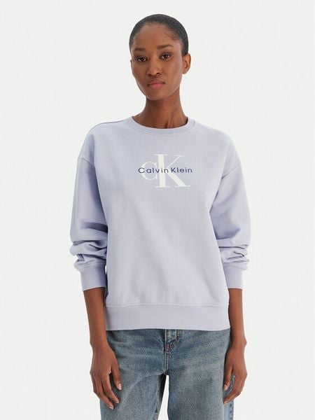 Calvin Klein Jeans Bluza Monologo LV047B234G Fioletowy Regular Fit. Fioletowe bluzy Calvin Klein Jeans, xs, bez wzorów, z bawełny, bez kaptura. Za 309,99 zł.