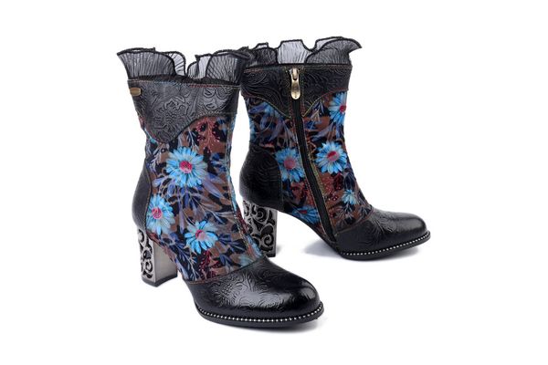 LAURA VITA 0007555 Ledao 01 charbon, botki damskie. Botki LAURA VITA, bez wzorów, bez obcasa, na obcasie, bez zapięcia. Za 373,69 zł.