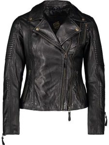 Apple of Eden Skórzana kurtka w kolorze czarnym rozmiar: 40. Czarne kurtki Apple of Eden, bez wzorów, ze skóry, bez kaptura. Za 500,99 zł.