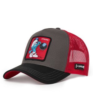 Czapka z daszkiem Capslab. Czerwone czapki CapsLab, bez wzorów. Za 149,99 zł.