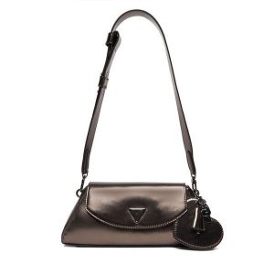 Torebka Guess. Szare torebki klasyczne Guess, z aplikacjami, bez dodatków. Za 469,99 zł.