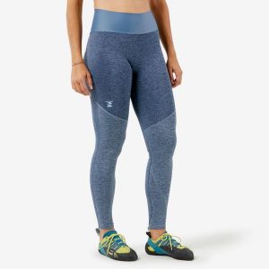 Legginsy wspinaczkowe damskie Simond Vertika. Niebieskie legginsy SIMOND, bez wzorów, z elastanu, z podwyższonym stanem, długie. Za 79,99 zł.
