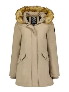 Maison Montaigne Parka "Dinamai" w kolorze beżowym rozmiar: XXL. Brązowe płaszcze Maison Montaigne, xxl, z aplikacjami, bez kaptura. Za 159,21 zł.