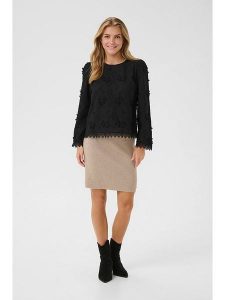 Cream Bluzka w kolorze czarnym rozmiar: 44. Czarne bluzki Cream, bez wzorów, z bawełny, bez kołnierzyka, bez ramiączek. Za 130,99 zł.