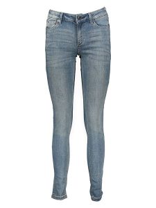 S. Oliver Dżinsy - Skinny fit - w kolorze niebieskim rozmiar: 34/32. Niebieskie jeansy s.Oliver, z aplikacjami, ze skóry. Za 70,24 zł.