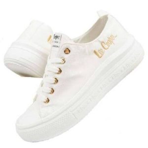 Buty Lee Cooper LCW-24-44-2462L białe. Białe trampki bez wzorów, z gumy, bez zapięcia. Za 187,10 zł.