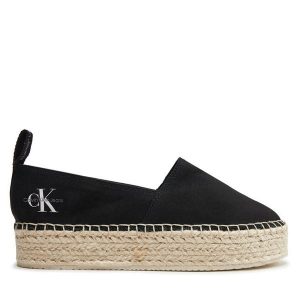 Espadryle Calvin Klein Jeans. Czarne espadryle Calvin Klein Jeans, bez wzorów, z jeansu, bez obcasa. Za 199,99 zł.