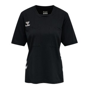 Koszulka do piłki ręcznej damska Hummel hml referee chevron. Czarne bluzki Hummel, s, bez wzorów, sportowe, bez kołnierzyka, bez ramiączek. Za 191,00 zł.