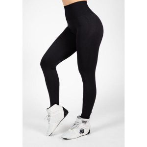 Legginsy fitness damskie Gorilla Wear Yava Seamless Leggings. Czarne legginsy GORILLA WEAR, bez wzorów. Za 238,05 zł.