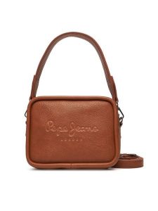 Pepe Jeans Torebka Bassy Code PL0300004 Brązowy. Brązowe torebki klasyczne Pepe Jeans, bez wzorów, z jeansu, bez dodatków. Za 299,99 zł.