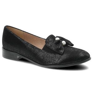 Czarne Półbuty Gamis Damskie Eleganckie Obuwie. Czarne półbuty Gamis, bez wzorów, bez obcasa, na obcasie, bez zapięcia. Za 199,00 zł.