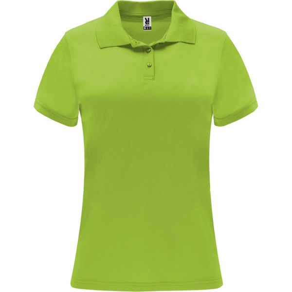 Damska Sportowa Koszulka Polo Z Krótkim Rękawem Monzha. Zielone koszulki sportowe ROLY, bez wzorów, bez ramiączek. Za 46,99 zł.