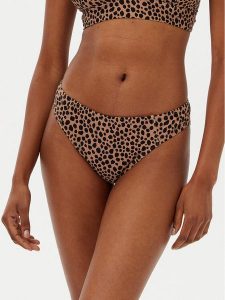 MICHAEL Michael Kors Dół od bikini MM54110 Beżowy. Brązowe bikini MICHAEL Michael Kors, bez wzorów, z syntetyku. Za 229,99 zł.