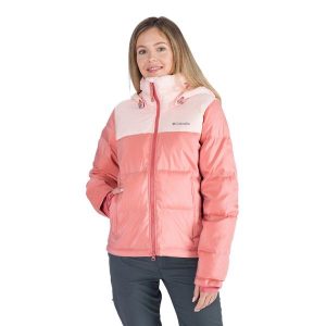 Kurtka puchowa damska Columbia Bulo Point Down. Czerwone kurtki Columbia, m, bez wzorów, z puchu, bez kaptura. Za 349,99 zł.