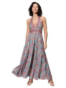 Aller Simplement Sukienka w kolorze koralowo-turkusowym rozmiar: 34-40. Czerwone sukienki Aller Simplement, bez wzorów, klasyczne, bez kołnierzyka, bez ramiączek, maxi. Za 65,99 zł.