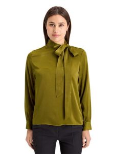 Scotch & Soda Bluzka w kolorze oliwkowym rozmiar: 40. Brązowe bluzki Scotch & Soda, bez wzorów, bez kołnierzyka, bez ramiączek. Za 195,95 zł.