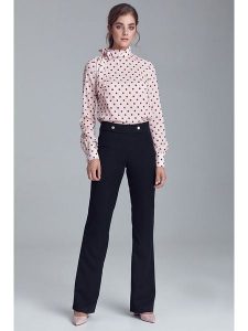 Nife Spodnie w kolorze czarnym rozmiar: 38. Czarne spodnie z wysokim stanem Nife, bez wzorów, z materiału, z podwyższonym stanem. Za 147,91 zł.