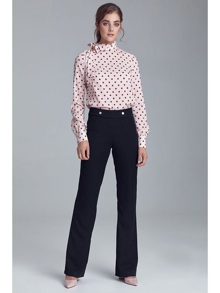 Nife Spodnie w kolorze czarnym rozmiar: 42. Czarne spodnie z wysokim stanem Nife, bez wzorów, z materiału, z podwyższonym stanem. Za 139,54 zł.