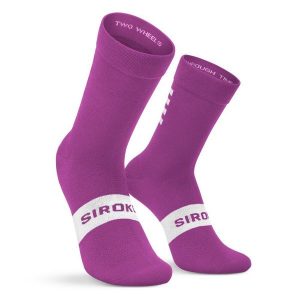 Skarpetki rowerowe unisex S1 Fucsia Barillete. Fioletowe skarpetki SIROKO, bez wzorów. Za 67,00 zł.