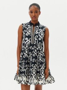 LOLA CASADEMUNT Sukienka letnia LS2516012 Czarny Relaxed Fit. Czarne kombinezony LOLA CASADEMUNT, na lato, l, bez wzorów, z bawełny, bez kołnierzyka, bez ramiączek. Za 189,99 zł.