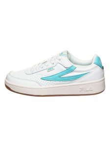 Fila Skórzane sneakersy w kolorze biało-miętowym rozmiar: 38. Białe trampki Fila, bez wzorów, bez zapięcia. Za 136,45 zł.
