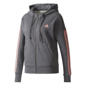 Adidas Bluza Ess 3 Stripes Full Zip Hoodie Dark Grey Heather/Tactile Rose Xs. Bluzy marki ADIDAS. W wyprzedaży za 189,00 zł.