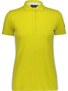 CMP Koszulka polo w kolorze żółtym rozmiar: 40. Żółte bluzki CMP, bez wzorów, z bawełny, bez kołnierzyka, bez ramiączek. Za 66,00 zł.