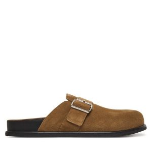 Klapki Vagabond Shoemakers. Brązowe klapki Vagabond Shoemakers, bez wzorów, bez obcasa. Za 460,99 zł.