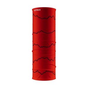 Komin na szyję trekkingowy Alpinus Zuzi. Czerwone szaliki ALPINUS, bez wzorów, z materiału. Za 29,00 zł.