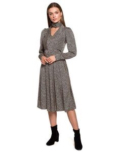 Stylove Sukienka w kolorze szarym rozmiar: S. Szare sukienki Stylove, s, bez wzorów, z tkaniny, bez kołnierzyka, bez ramiączek, midi. Za 171,28 zł.