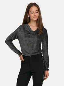 ONLY Bluzka Rich 15360265 Szary Regular Fit. Szare bluzki ONLY, m, bez wzorów, z syntetyku, bez kołnierzyka, bez ramiączek. Za 119,99 zł.