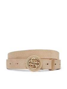 Guess Pasek Damski W5BZ11 L0491 Beżowy jasny. Brązowe paski Guess, z aplikacjami, ze skóry. Za 234,99 zł.