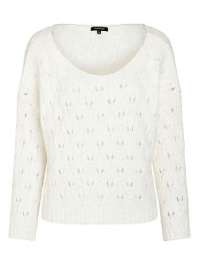 More & More Sweter w kolorze białym rozmiar: 40. Białe swetry oversize More & More, bez wzorów, z wełny, bez ramiączek. Za 60,88 zł.