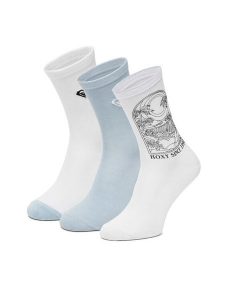 Roxy Skarpety długie AS_ROXY_05W_SS25 (3-PACK) Biały. Białe skarpetki Roxy, bez wzorów, z materiału. Za 39,99 zł.