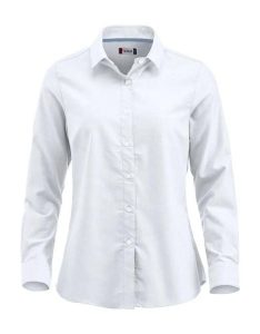Clique koszula Oxford damska z długim rękawem bawełniana. Białe koszule CLIQUE, xl, bez wzorów, z bawełny, bez kołnierzyka, bez ramiączek. Za 229,83 zł.