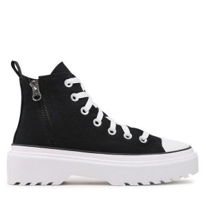 Trampki Converse. Czarne trampki Converse, bez wzorów, bez zapięcia. Za 209,99 zł.