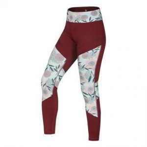 Legginsy wspinaczkowe damskie Ocun Rhea Leggings. Czerwone legginsy Ocun, bez wzorów. Za 252,50 zł.