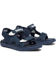 Timberland Sandały "Perkins Row" w kolorze granatowym rozmiar: 38. Niebieskie sandały Timberland, bez wzorów, z otwartym noskiem, bez obcasa, bez zapięcia. Za 180,06 zł.