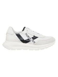 Patrizia Pepe Skórzane sneakersy w kolorze biało-czarnym rozmiar: 39. Białe trampki Patrizia Pepe, bez wzorów, bez zapięcia. Za 373,35 zł.