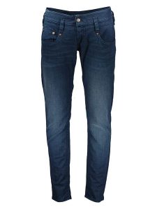 Herrlicher Dżinsy - Slim fit - w kolorze granatowym rozmiar: W25/L32. Niebieskie jeansy Herrlicher, z aplikacjami, ze skóry. Za 114,17 zł.