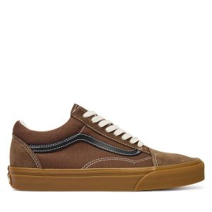 Tenisówki Vans. Brązowe trampki Vans, bez wzorów, bez zapięcia. Za 399,99 zł.