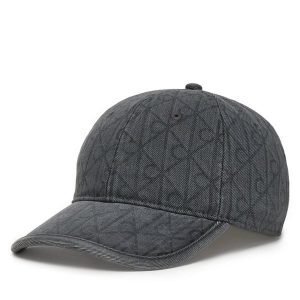 Czapka z daszkiem Calvin Klein. Szare czapki Calvin Klein, bez wzorów, z denimu. Za 140,99 zł.